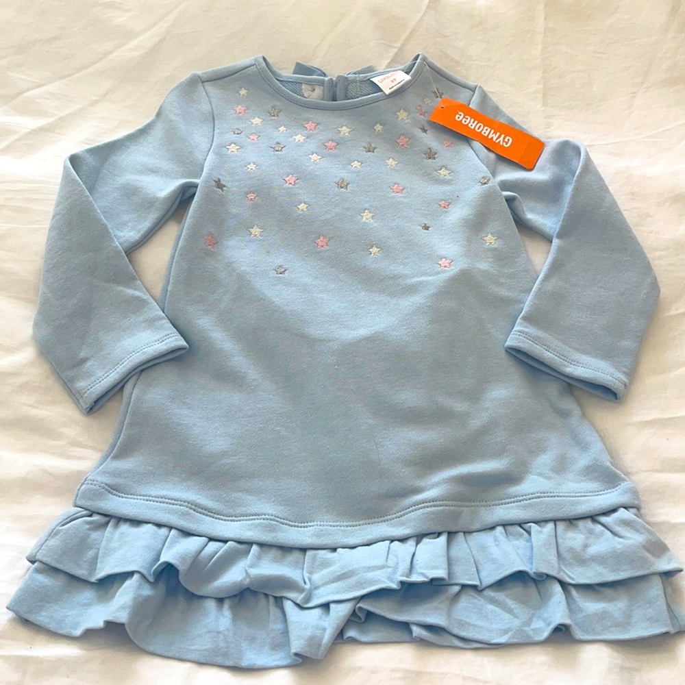 Baby Blue ruffle dress with bloomers.